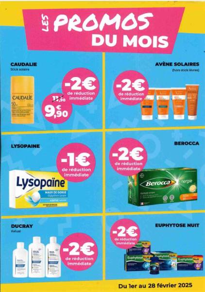 Les promotions du mois de Février 2025 à la Pharmacie des Arènes de Toulouse