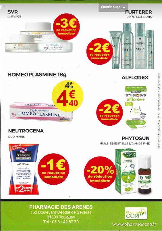 Les promotions du mois de Novembre 2023 à la Pharmacie des Arènes de Toulouse