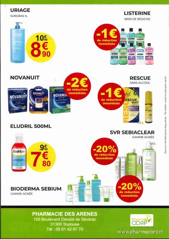 Les promotions du mois de septembre 2023 à la Pharmacie des Arènes de Toulouse